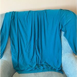 Teal Blouse Long Sleeve 3x